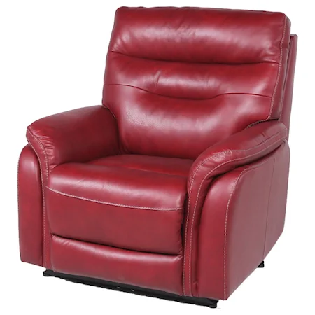 Contemporary Power Recliner with Power Headrest