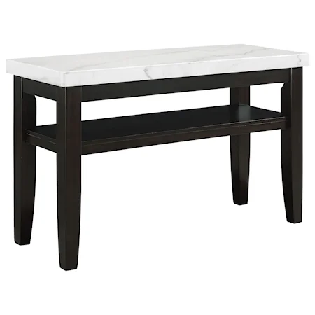 Contemporary Sofa Entertainment Table with Marble Top