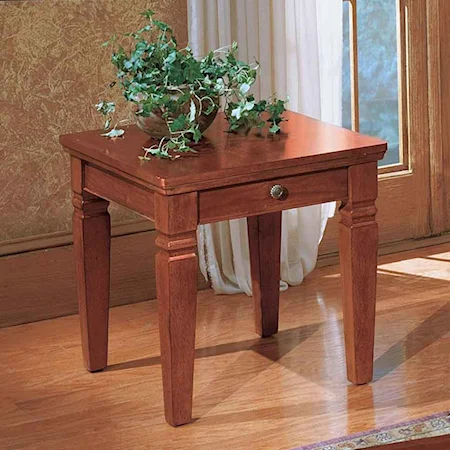 Rectangular Storage End Table