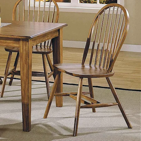 Casual Slat Back Dining Side Chair