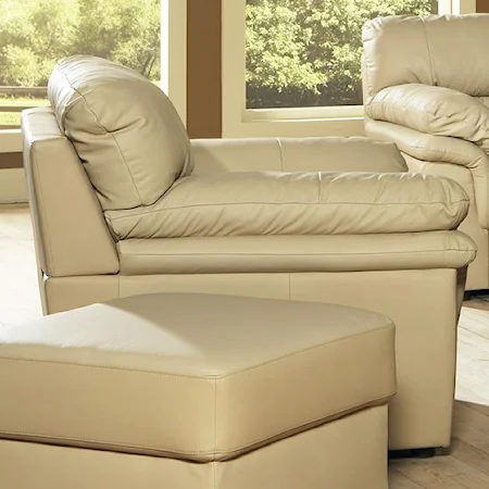 Plush Pillow Top Leather Chair