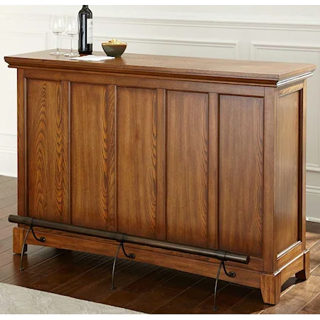 Counter Height Bar Unit with Open Back Storage