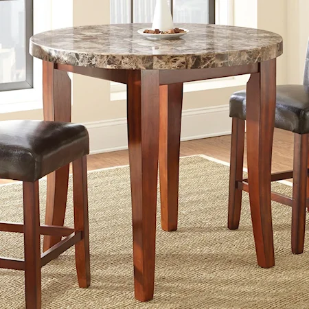 Round Counter Table with Marble Top