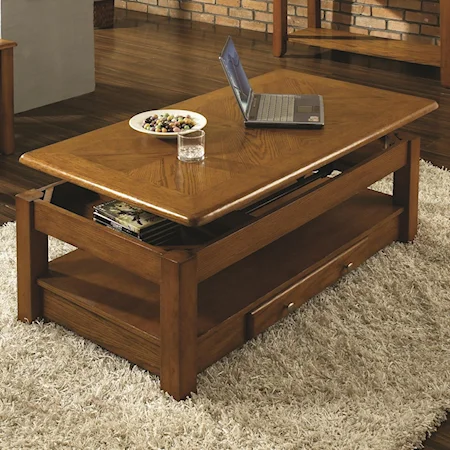 Lift-Top Cocktail Table with drawer