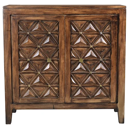 Mid-Century Modern Accent Cabinet with Magnetic Door Latches