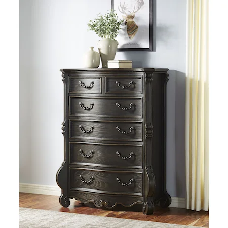 Traditional 5-Drawer Lift Top Chest