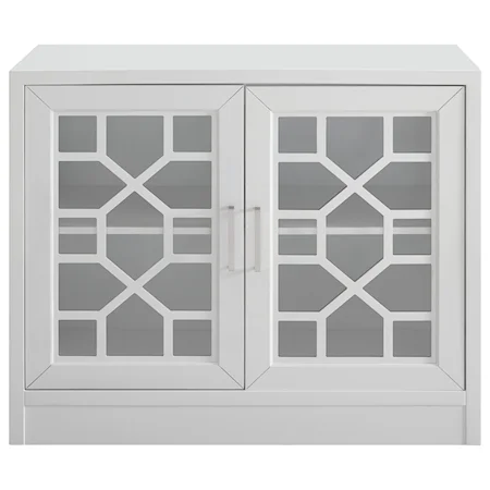 Asian-Inspired Accent Cabinet with Glass Doors
