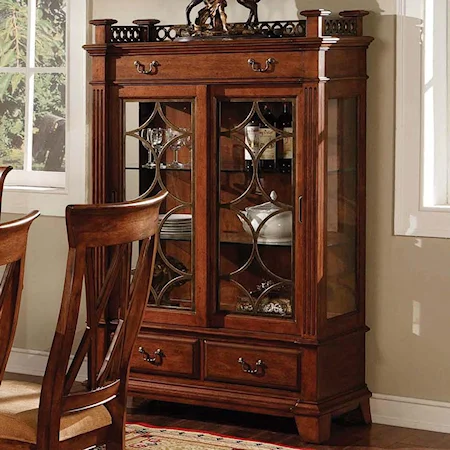 Traditional Tall Server with Glass Doors
