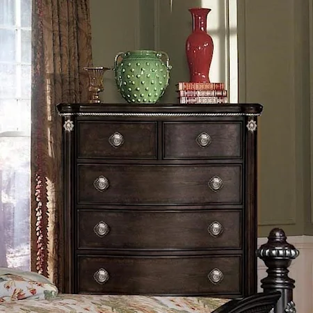 Traditional Chest of Drawers with Felt-Lined Top Drawers