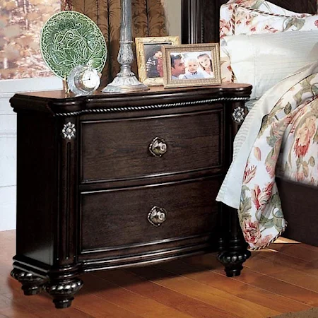 Traditional Nightstand with Felt-Lined Top Drawer