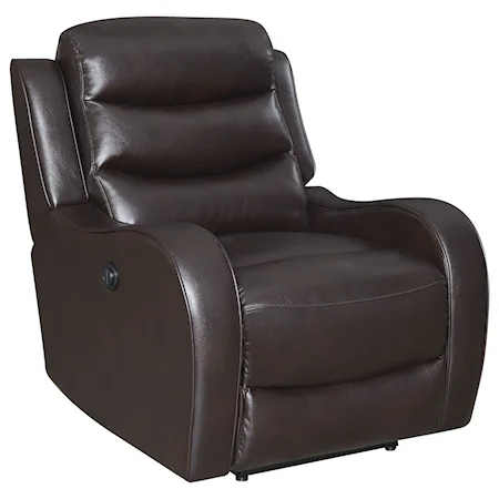 Power Recliner Chair with Channel Tufted Back