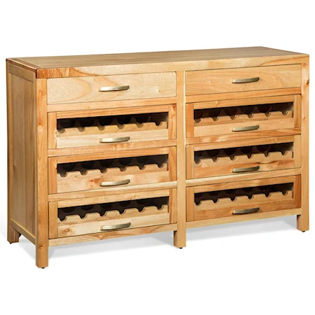 Eight Drawer Server with 6 Wine Racks