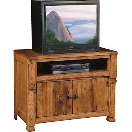 40" Rustic Oak TV Console