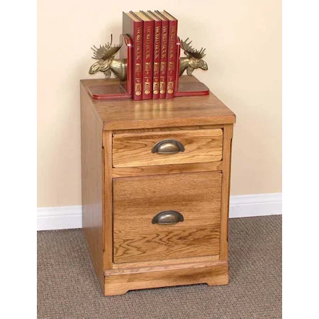 Rustic Oak File Cabinet