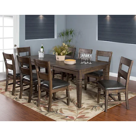 9-Piece Extension Dining Table Set