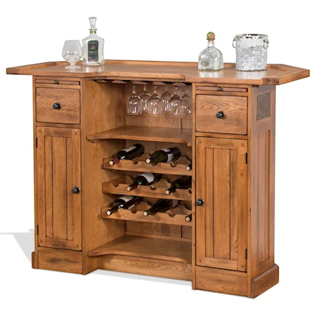 Rustic Oak Bar