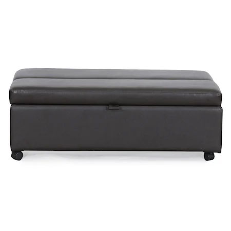 Casual Ottoman Sleeper with Casters and Lift Top