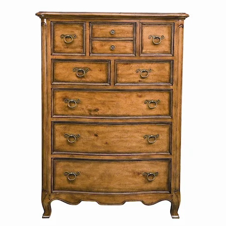 9-Drawer Chest with Cabriole Legs