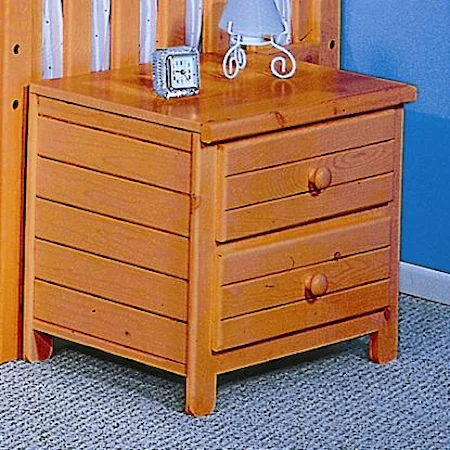 20" Two Drawer Nightstand