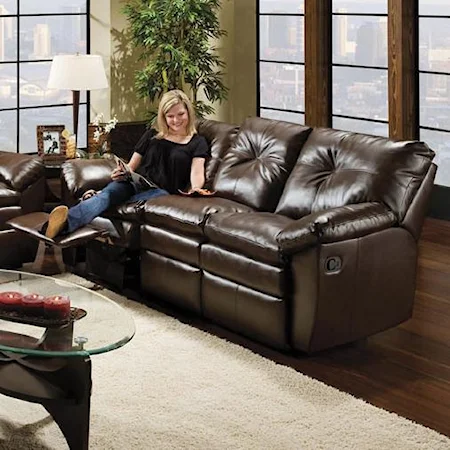 Sebring Bonded Leather Dual Reclining Sofa