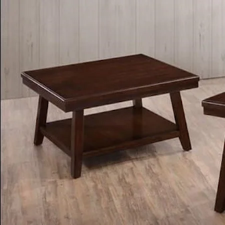 Square Cocktail Table with Shelf