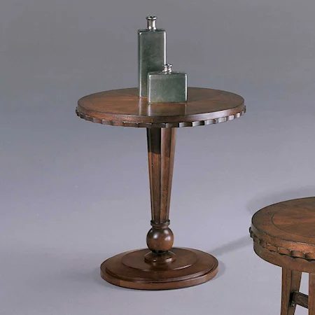 Round Top Pedestal Base End Table