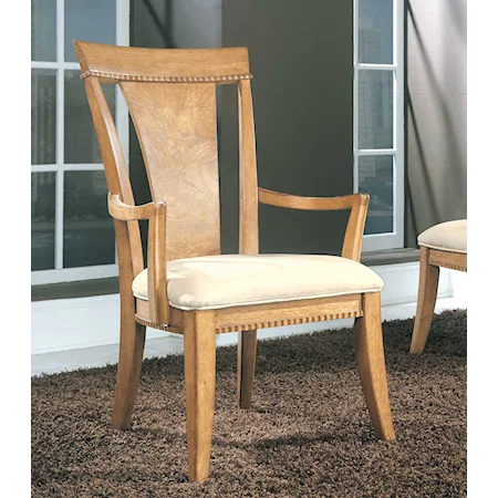 Dining Arm Chair with Upholstered Seat