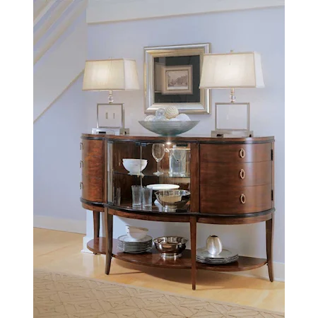 Dining Sideboard with Glass Display