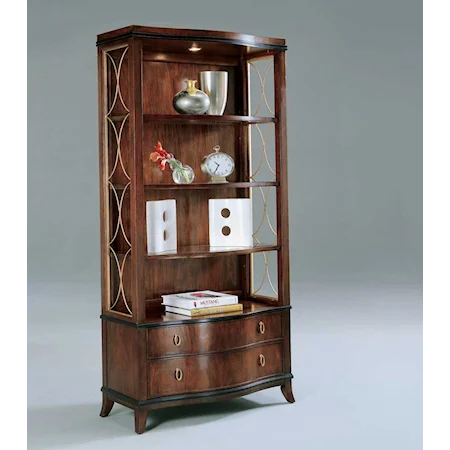 Open Bookcase with Two Drawers