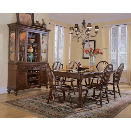 Rectangular Dining Table and Six Chairs