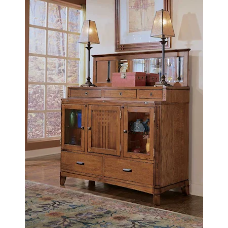 Pantry Cabinet with Mirrored Back