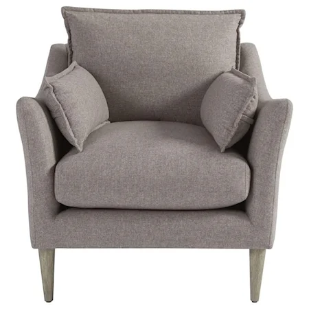 Contemporary Chair with Arm Pillows