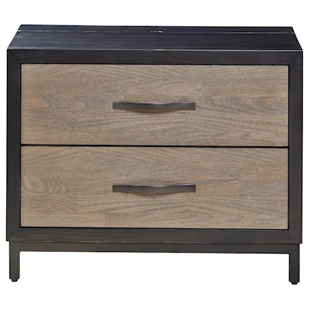 Spencer Two Drawer Nightstand with Power Outlet