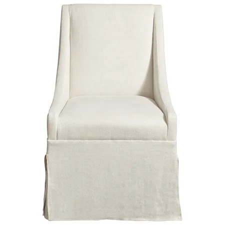 Townsend Castered Upholstered Dining Chair with Skirt