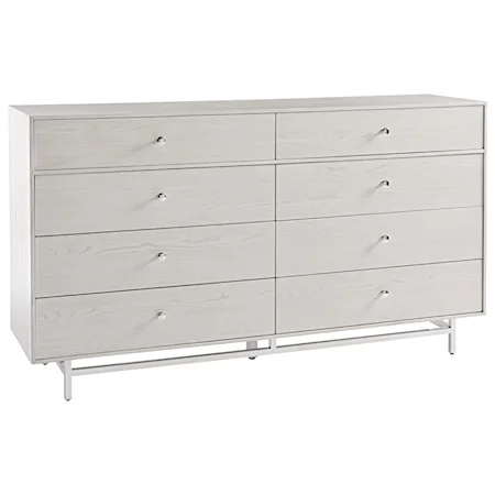 Contemporary 8-Drawer Dresser with Jewelry Tray