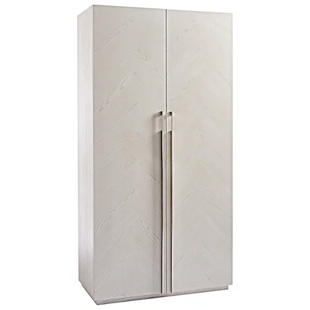Contemporary Decorum Armoire with Adjustable Shelving