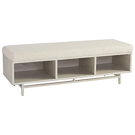 Bed End Bench with Three Storage Areas