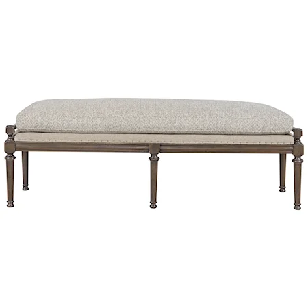 Tailor's Upholstered Performance Fabric Bed Bench