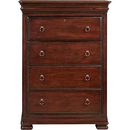 4 Drawer Chest with Ring Pull Hardware