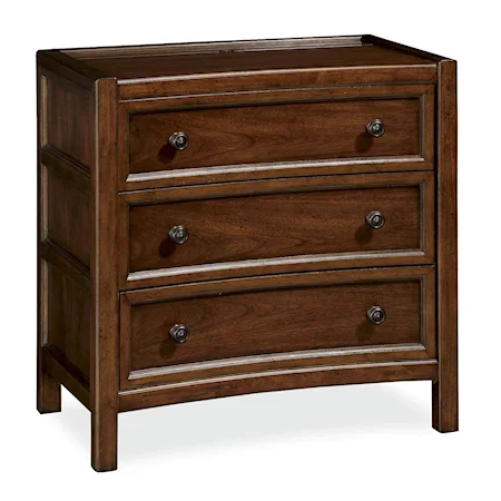 3 Drawer Night Stand with Lift Top and Power Outlet