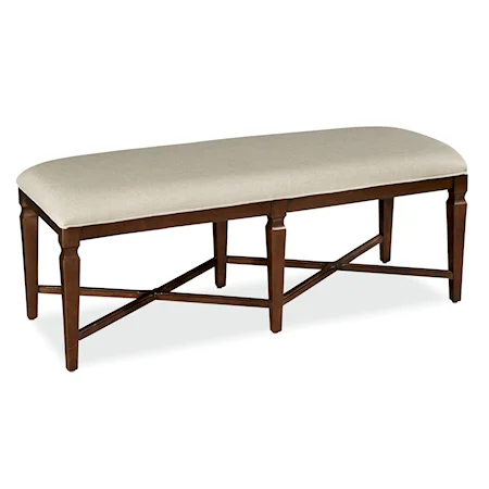 Accent Bed End Bench with Upholstered Seat