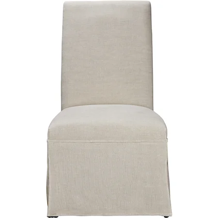 Respite Upholstered Side Chair with Skirted Base