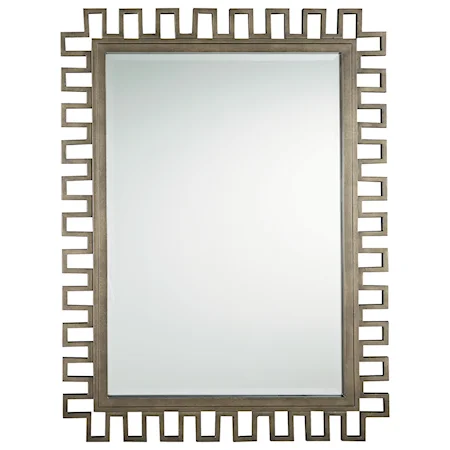 Mid-Century Modern Mirror with Gold Metal Frame