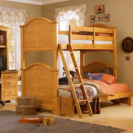 Bunk Bed with Full Size Extension and Ladder