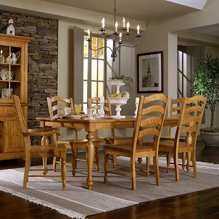 Table / Dining Table and Ladderback Chair Set