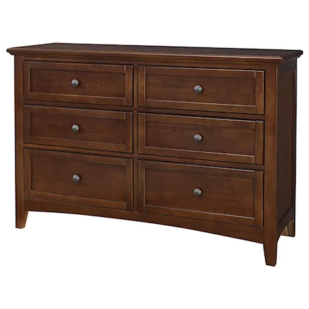 Casual Double Dresser - 6 Drawers