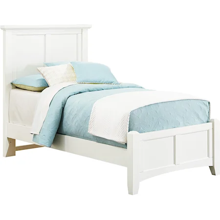 Twin Mansion Bed with Low Profile Footboard