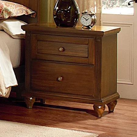 Cottage Night Stand - Felt-lined top drawer