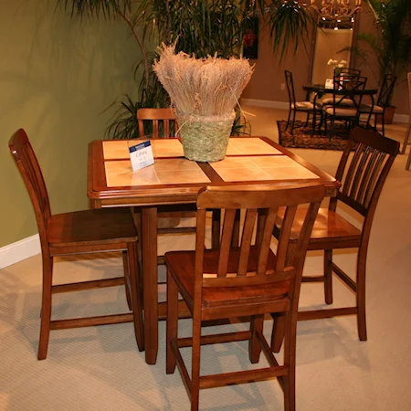 Five Piece Gathering Table & Chairs Set