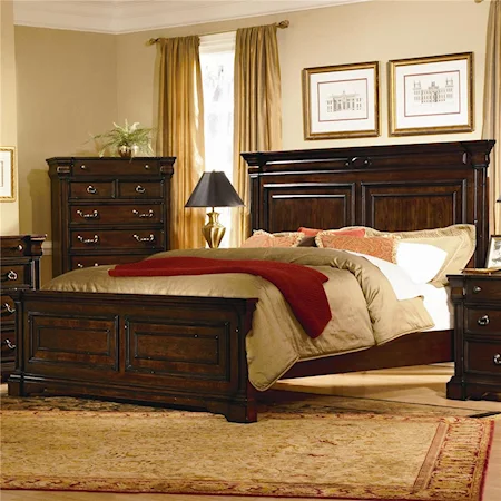 Queen-Size Traditional Headboard & Footboard Panel Bed